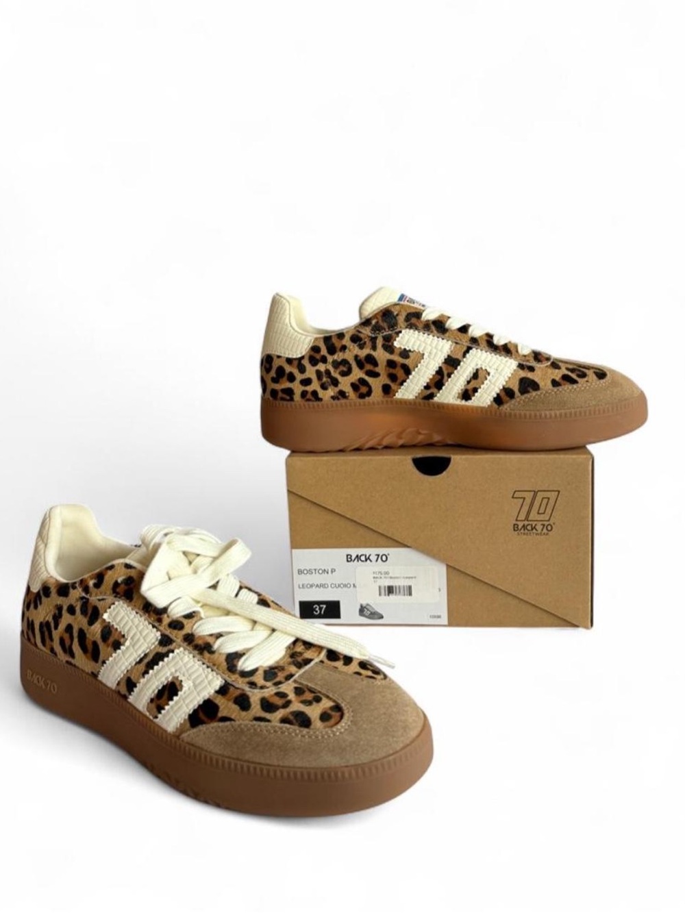 BOSTON P in LEOPARD CUOIO MILK Sneakers- BACK70